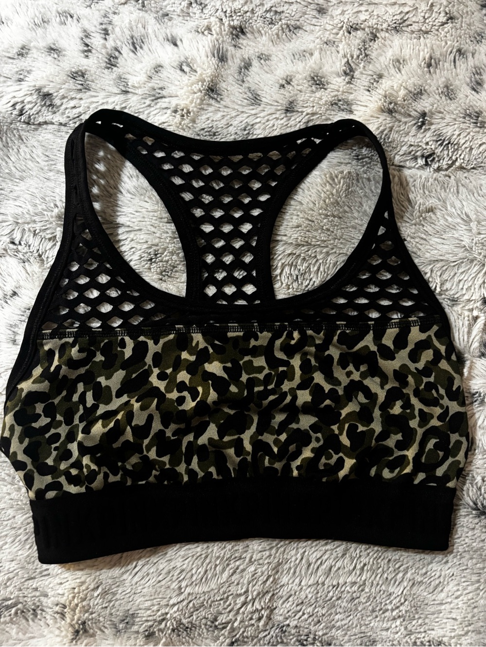 Victoria’s Secret PINK Sports Bralette with Mesh Racerback. Camo. Size small